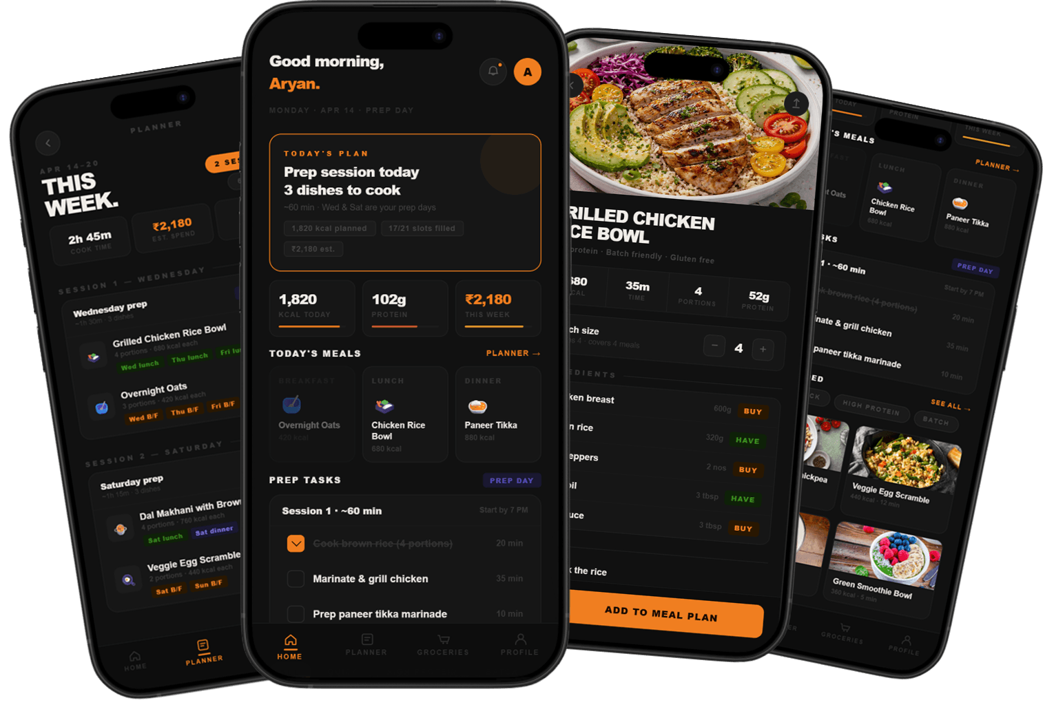 Mise app screens